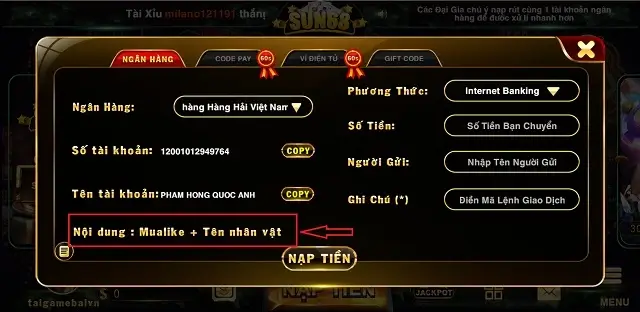 Sun68 Me hỗ trợ nạp rút nhanh và uy tín