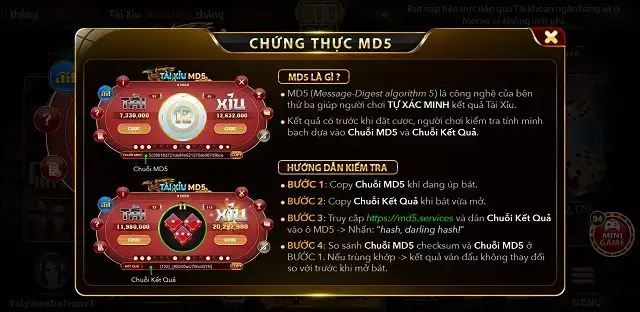 Tài xỉu MD5 Hit20 Club