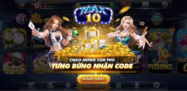 Max10 Club tặng giftcode tân thủ