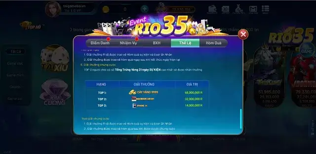 Event khuyến mãi Rio66 GG