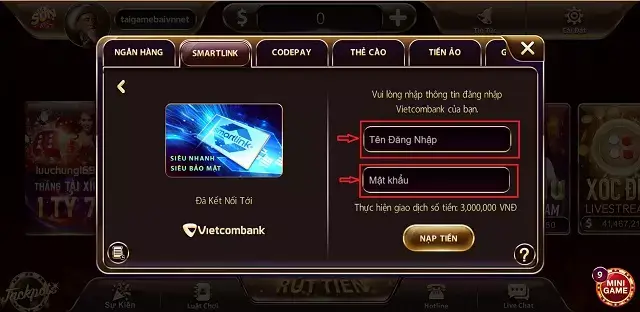 Nạo tiền tự động Sun12 Win