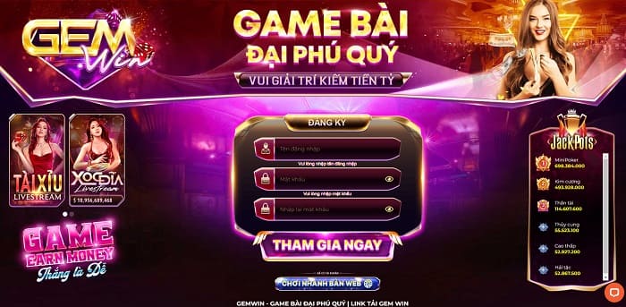 Cách tạo tài khoản của Gem2 Win