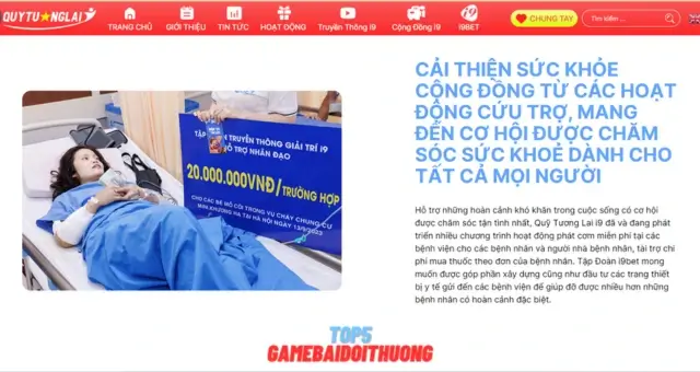 i9bet làm từ thiện