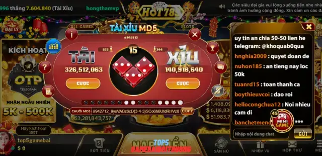 Game tài xỉu MD5 Hot789