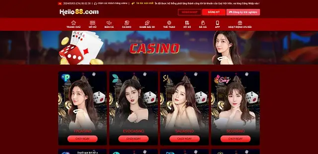 Sảnh cược casino 2Hello88 Com